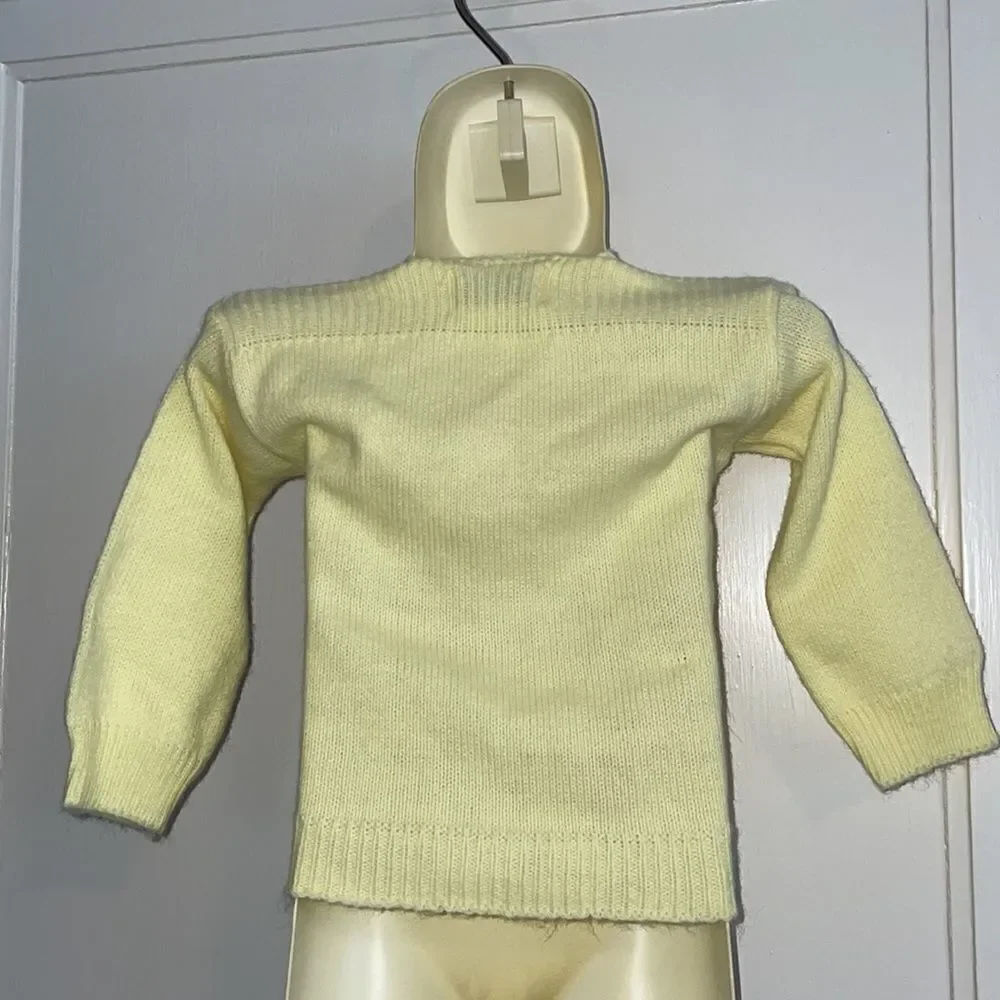 Vtg 60s A Jamie Boy’s sweater yellow infant/babycardigan‎